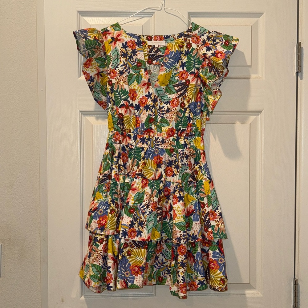 Olivaceous Floral Dress